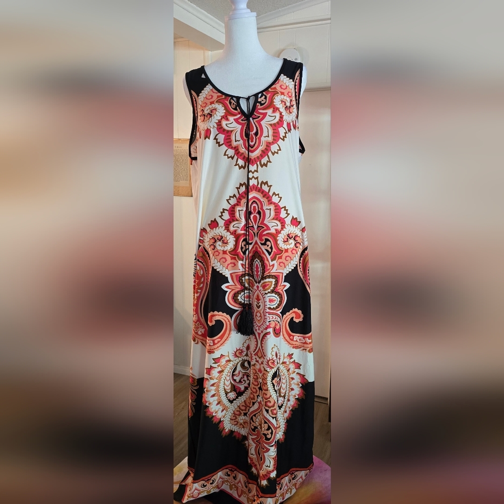Bohemian Paisley Maxi Dress